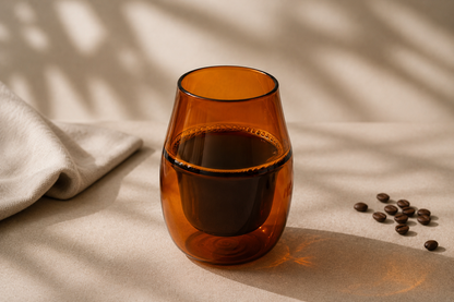 An image showing the sepia coloured Kopp cup on a table